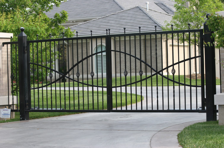 AFC Iowa City - Custom Gates, 1307 Estate gate with Jesus fish