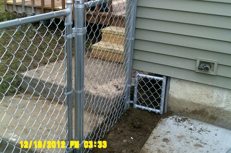 AFC Iowa City - Chain Link Fencing, 4' Galvanized Chain Link With Custom Panel - AFC - IA