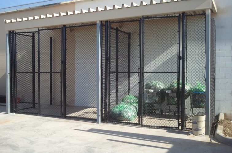 AFC Iowa City - Chain Link Fencing, 8' Chain Link Recycling Enclosure - AFC - IA