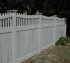 AFC Iowa City - Vinyl Fencing, Privacy with Sloped Rail Picket Accent 703